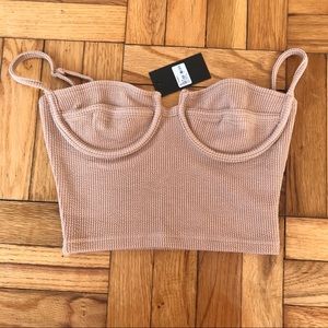 NWT! Never worn!! Nude crop top!